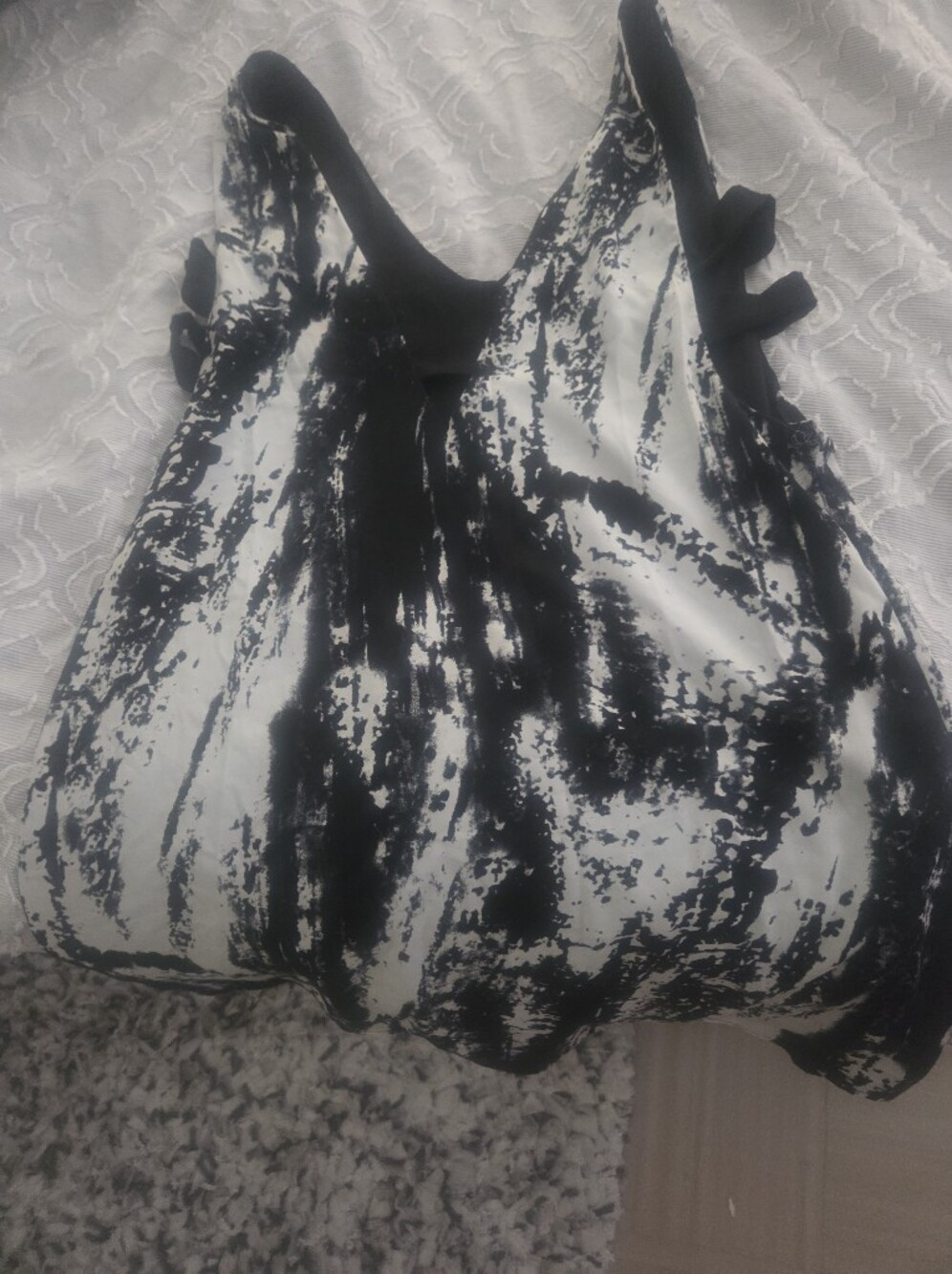 Black & White Printed Women’s Dress